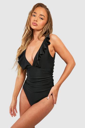 Tummy Control Ruffle Front Swimsuit