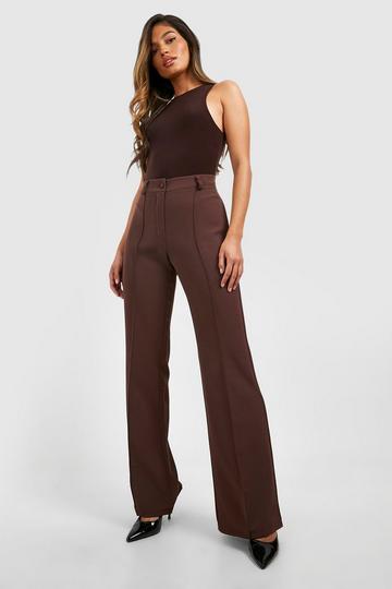 Fit & Flare Tailored Trousers chocolate