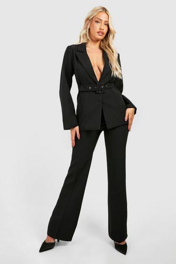 Fit & Flare Tailored Trousers black