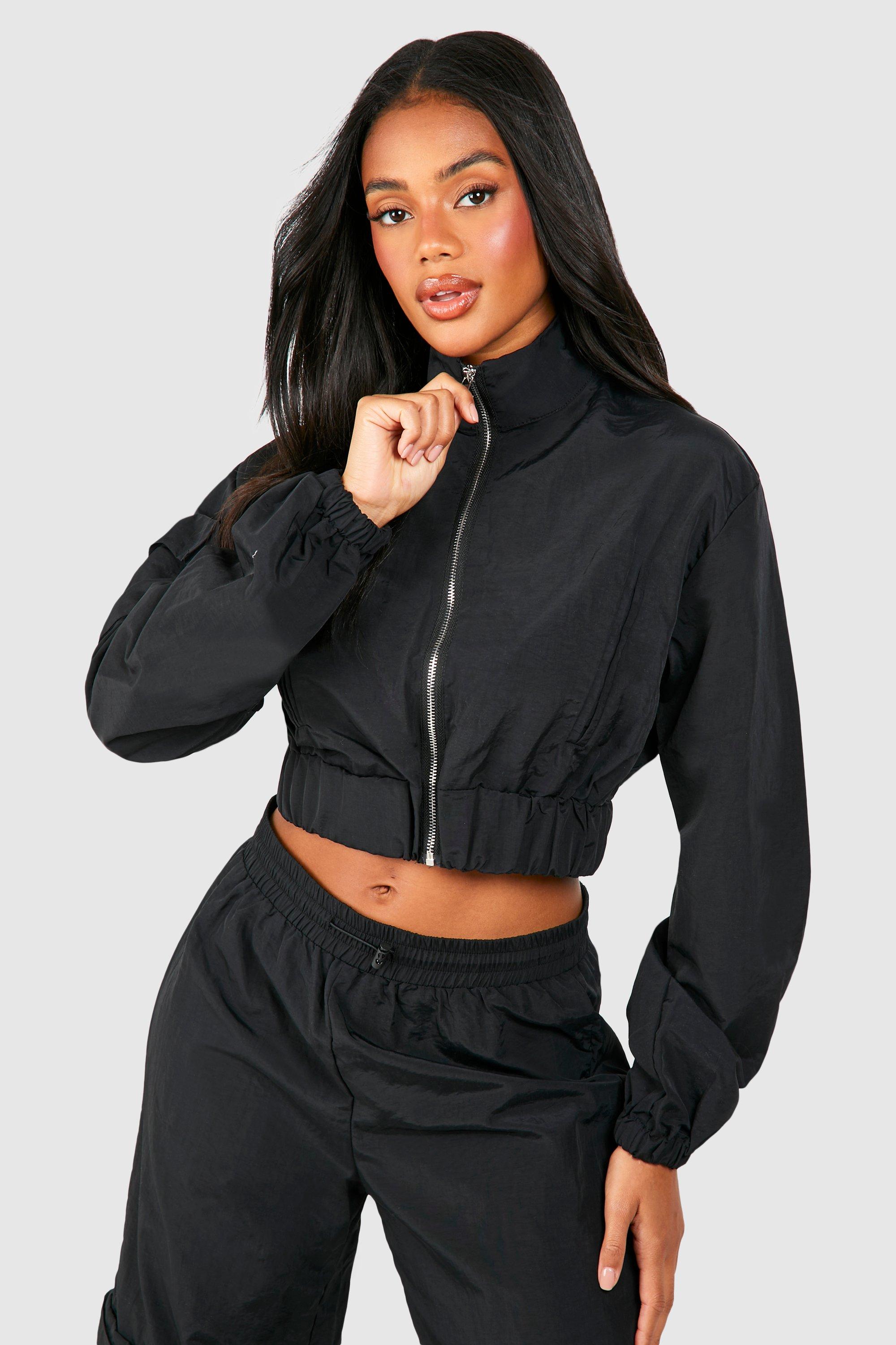 Cropped windbreaker outlet cheap