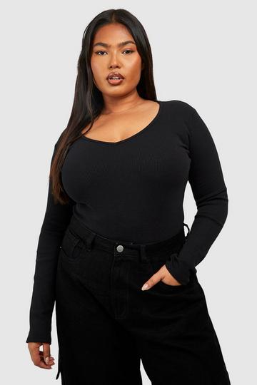 Plus Size Women Two Piece Set Long Sleeve Ribbed Shirt And Pant Female  Casual Fashion Outfits 2022 Sexy V Neck Tracksuit
