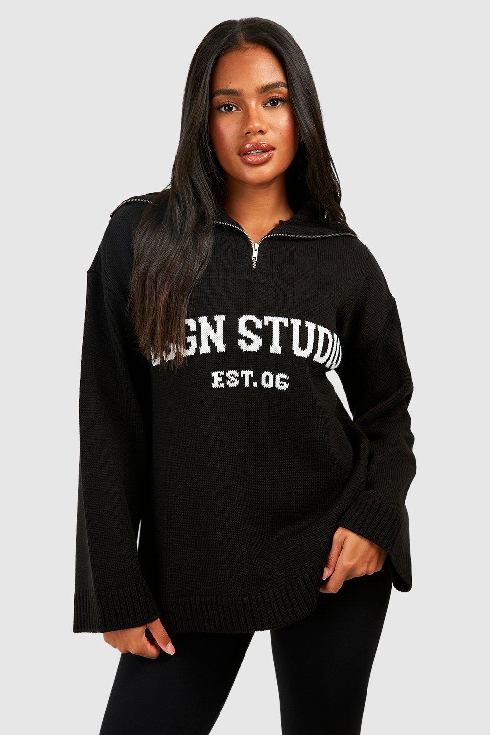 Knitted hoodie womens clearance uk