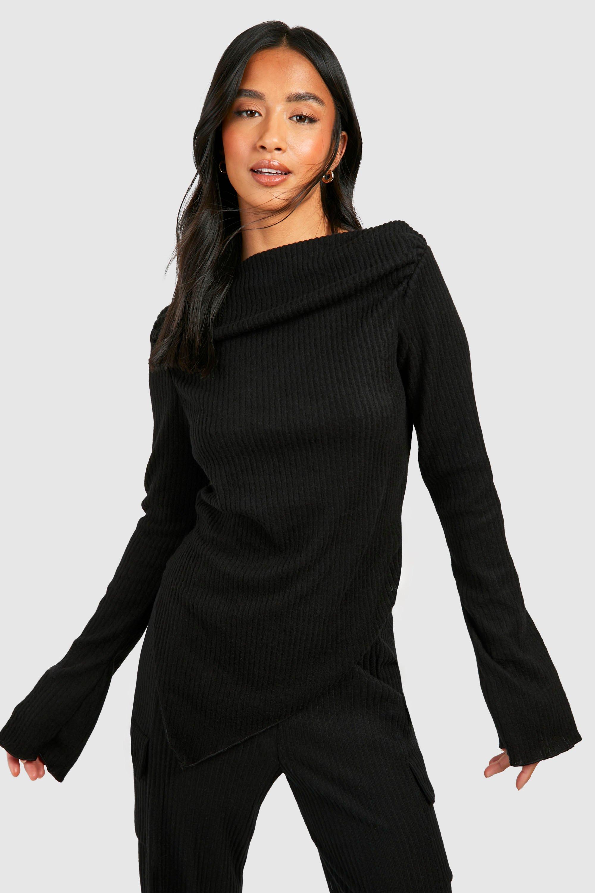 Lil leggs clearance black ribbed turtleneck