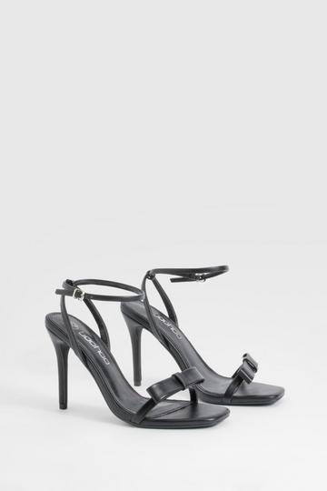 Bow Detail Two Part Heels black