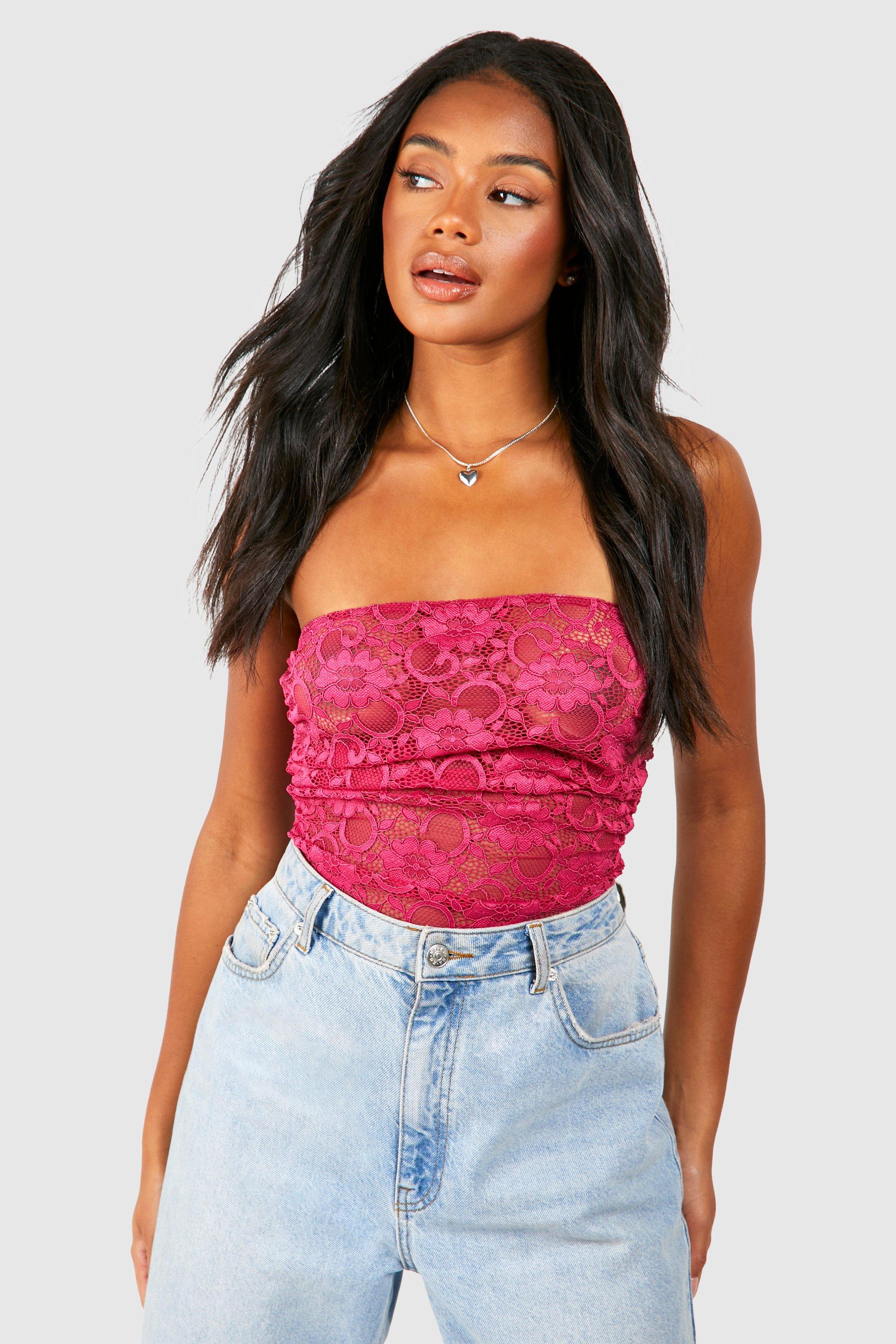 Lace bandeau tube clearance top