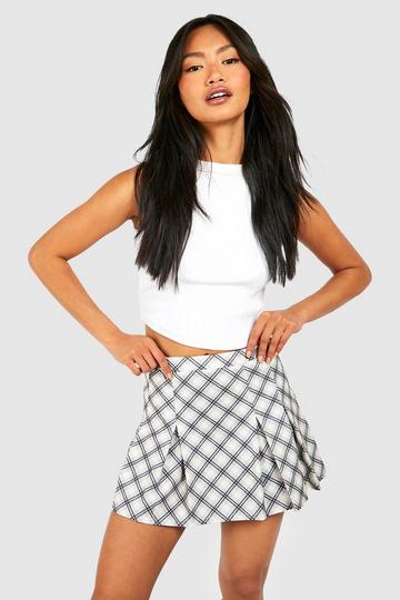 Printed Pleated Crepe Tennis Skirt multi