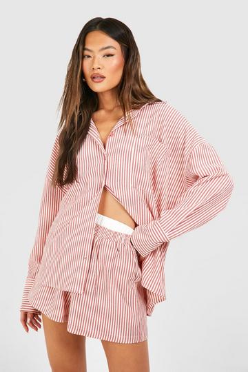 Textured Stripe Relaxed Fit Shirt spice