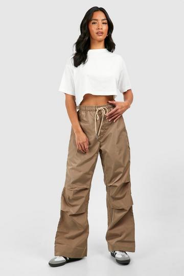 New Look Petite cargo jogger in stone