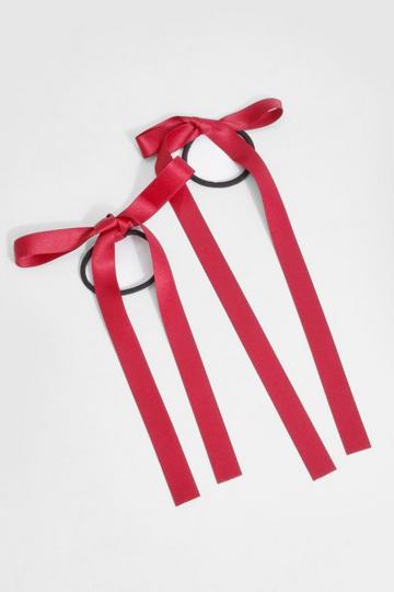 2 Pack Bow Bobbles red