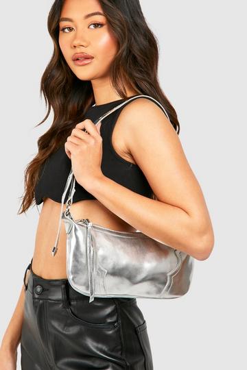 Silver Western Detail Shoulder Bag