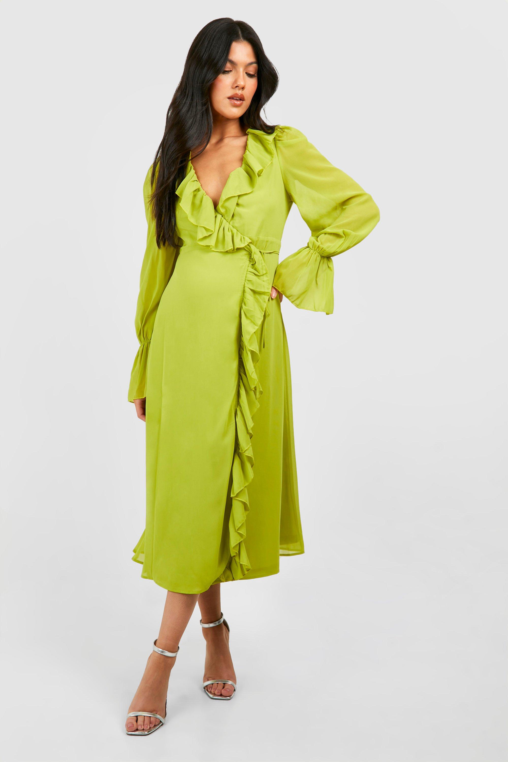 Lime Green Dresses boohoo UK