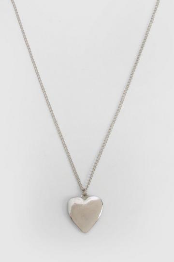 Heart Pendant Necklace silver