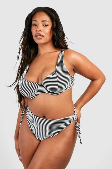 Bead Detail Ruched Strappy Bikini Top