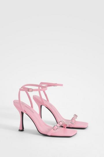 Square Toe Mini Buckle Barely There pink