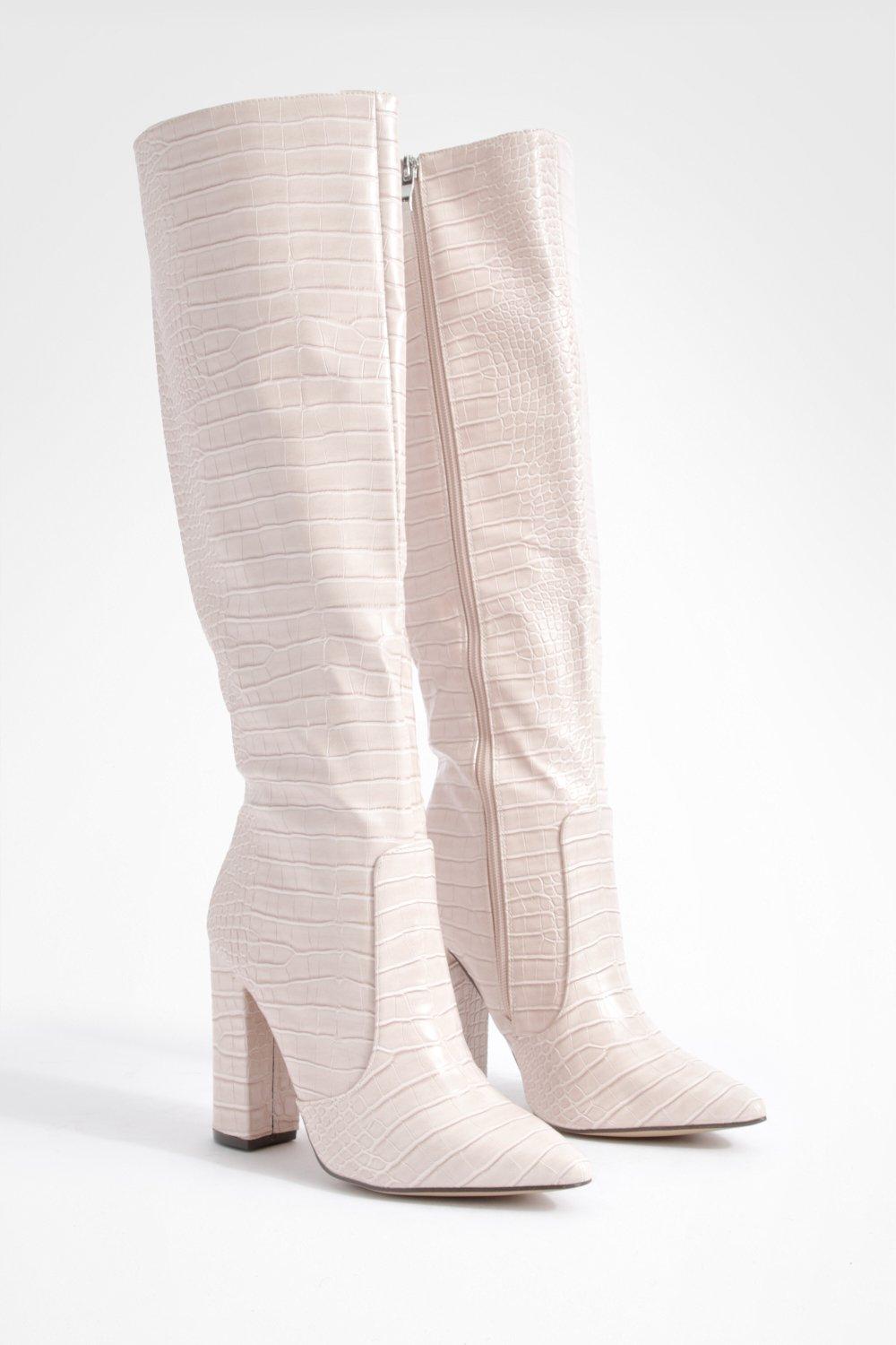 White hotsell boots boohoo