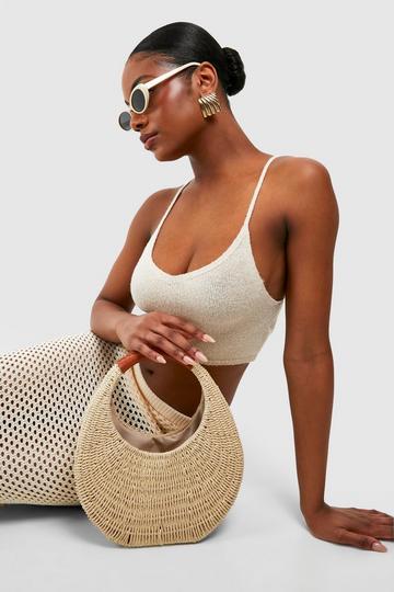 Structured Straw Bag natural