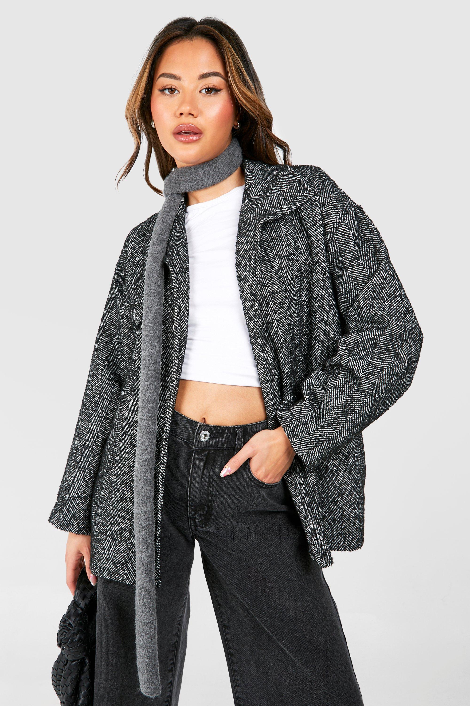 Grey cocoon coat clearance uk