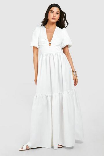 Tiered Maxi Dress white
