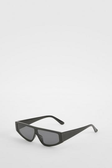 Black Black Angled Sunglasses