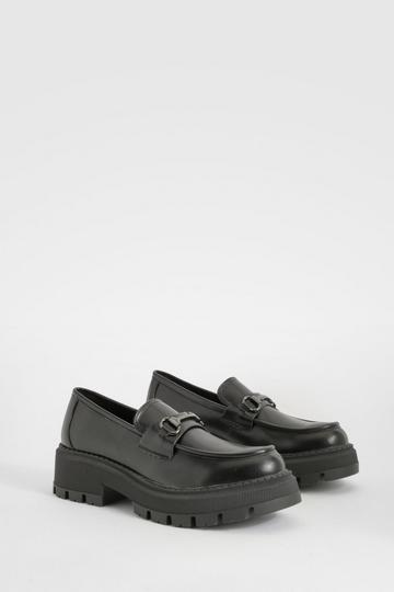 Chunky T Bar Loafers black