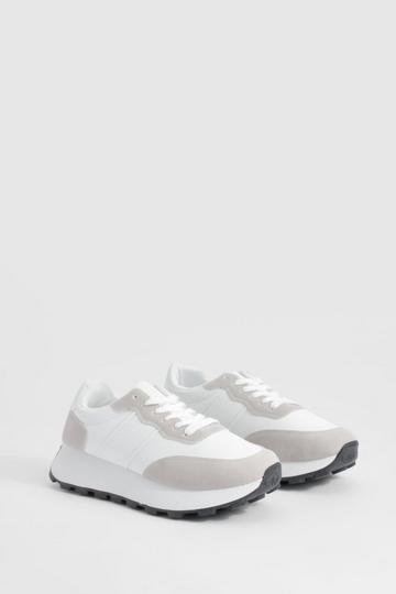 Chunky Panel Detail Trainers white