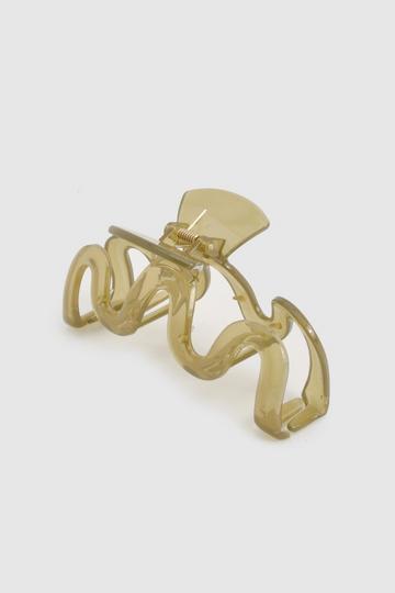 Squiggle Claw Clip olive