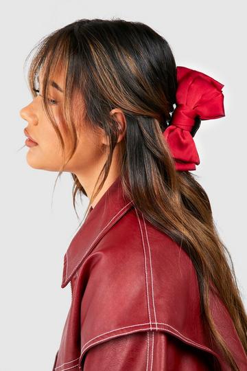 Red Double Bow Claw Clip red