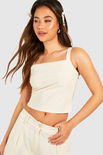Square neck cropped tops