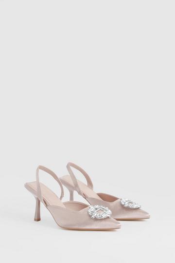 Embellished Court Shoes champagne