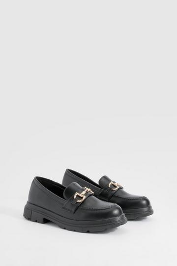 T Bar Chunky Loafers black