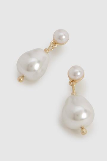 Organic Pearl Drop Earrings pearl