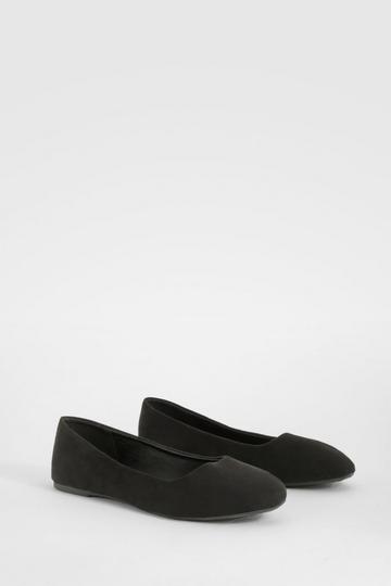 Wide Fit Basic Slipper Ballet Flats black