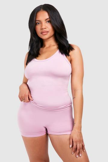 Plus Supersoft Premium Seamless Strappy Back Top pink