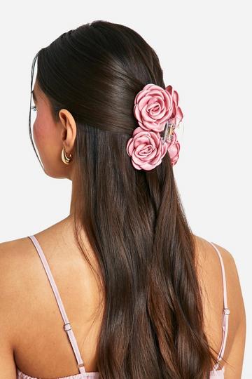 Double Flower Claw Clip pink