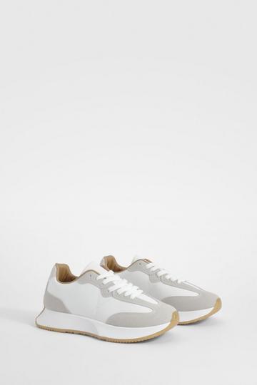 Chunky Panel Detail Trainers white