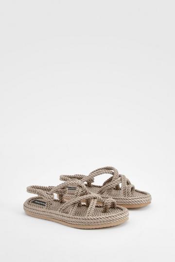 Crossover Front Rope second Sandals taupe