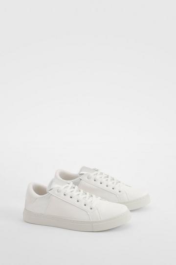 Contrast Panel Basic Flat Trainers silver