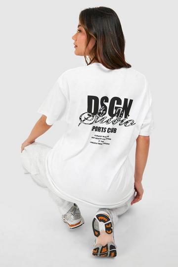 Dsgn Studio Leopard Print Oversized T-shirt white
