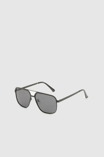 Silver Tinted Oversized Aviator Sunglasses silver