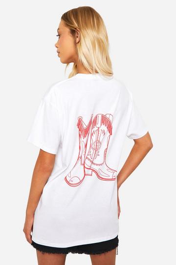 Cowgirl Boot T-shirt white