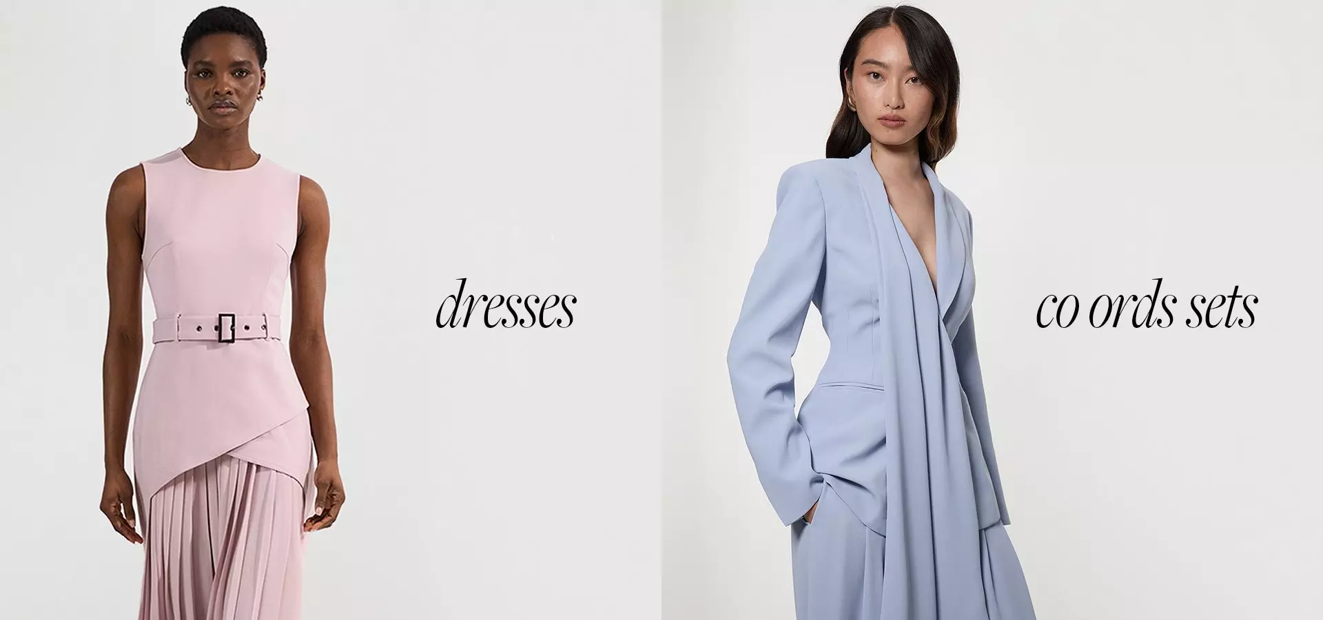 関送込【KAREN MILLEN】ソフトテーラードハイローミディドレス Women's Clothing | Ladies Clothes & Fashion | Karen Millen