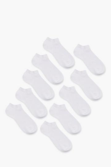 10 Pack Trainer Socks white