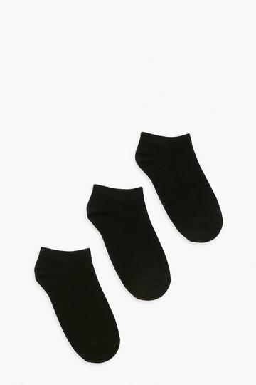 3 Pack Sneakers Socks black