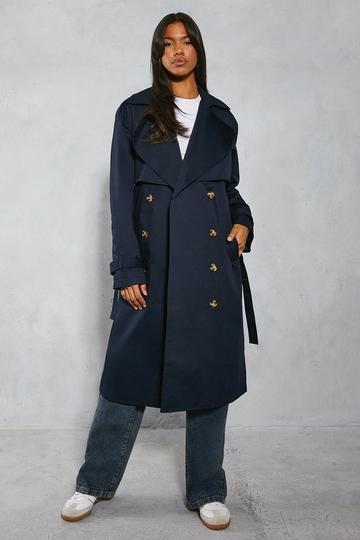 Oversized Belted Trench Coat steel