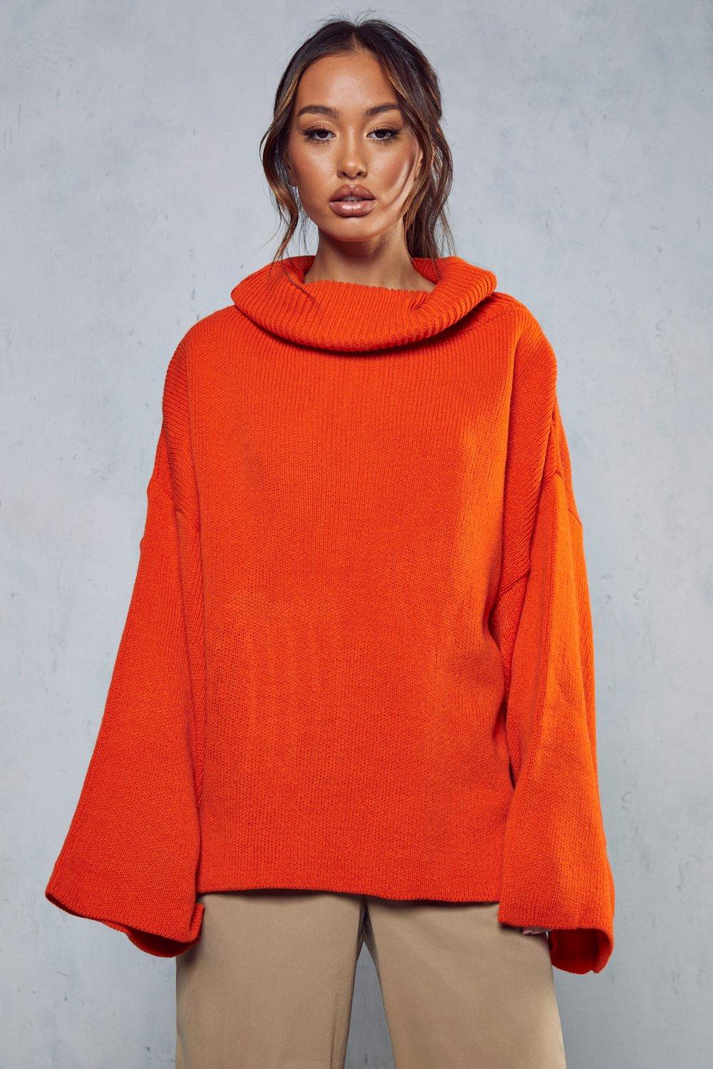 Neon orange oversized on sale jumper