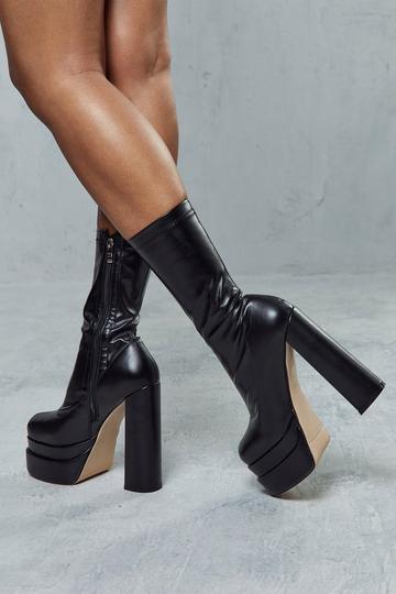 Black Extreme Platform Ankle Boots