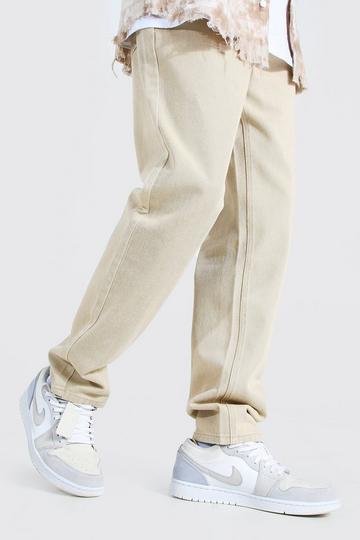 Brown Straight Leg Rigid Jeans