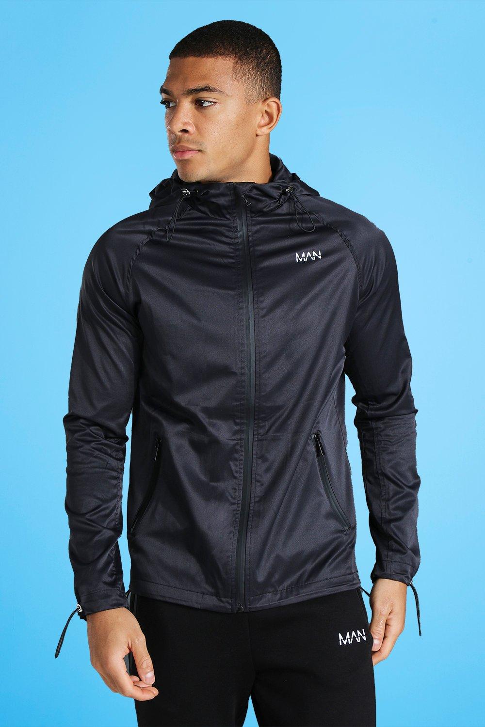 Man Active Gym Colour Block Windbreaker | Boohoo UK