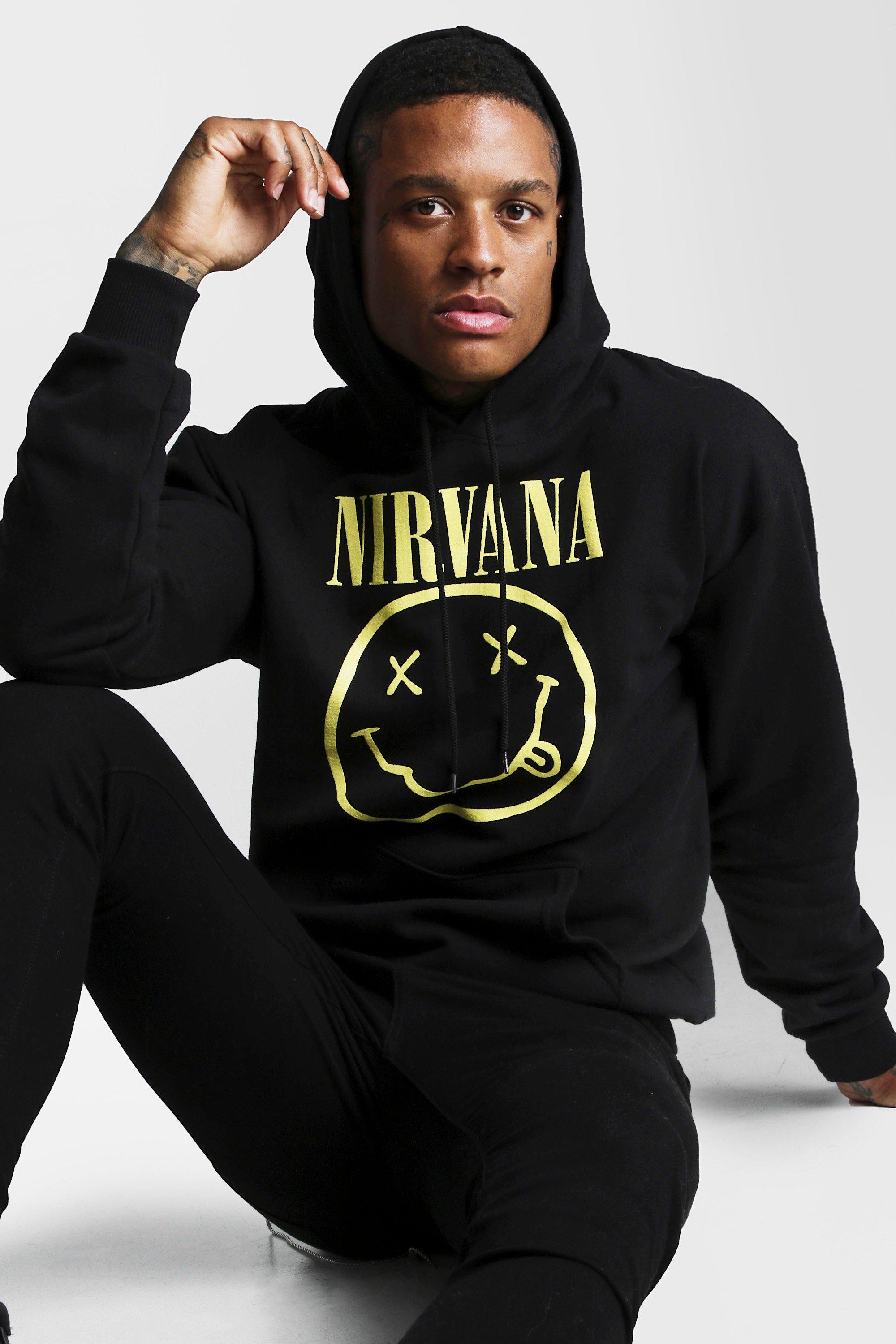 Men s Oversized Death Row Front Back Print Hoodie boohoo