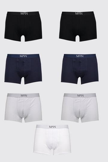 Plus Size 7 Pack MAN Mixed Boxers multi